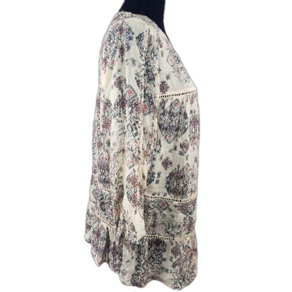 Lucky Brand Crochet Size M button down back, 3/4 sleeves GUC - Picture 5 of 10